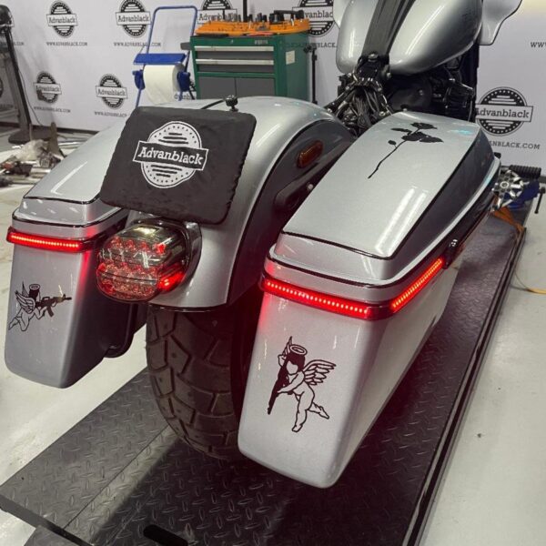 Hyper LEDs with Sequential AMBER Turn Signal Saddlebags Lights