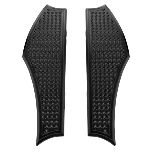 ADVANBLACK BLACK VENGEANCE FRONT RIDER FLOORBOARDS FOR HARLEY TOURINGS & SOFTAIL