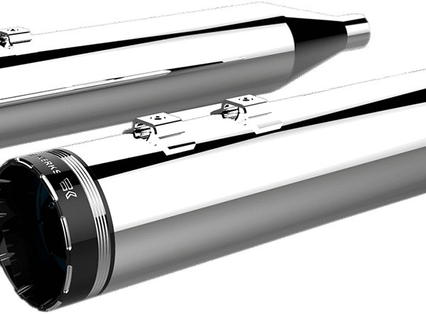 KHROME WERKS 4-1/2" HP-Plus? Slip-On Mufflers - Chrome with Tracer Tip 202790
