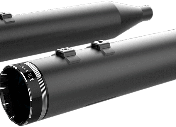 KHROME WERKS 4-1/2" HP-Plus? Slip-On Mufflers - Black with Tracer Tip 202840