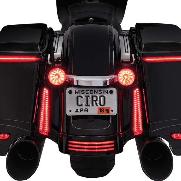 CIRO Bag Blades? - Red Turn Signals - Smoke Lens 40039